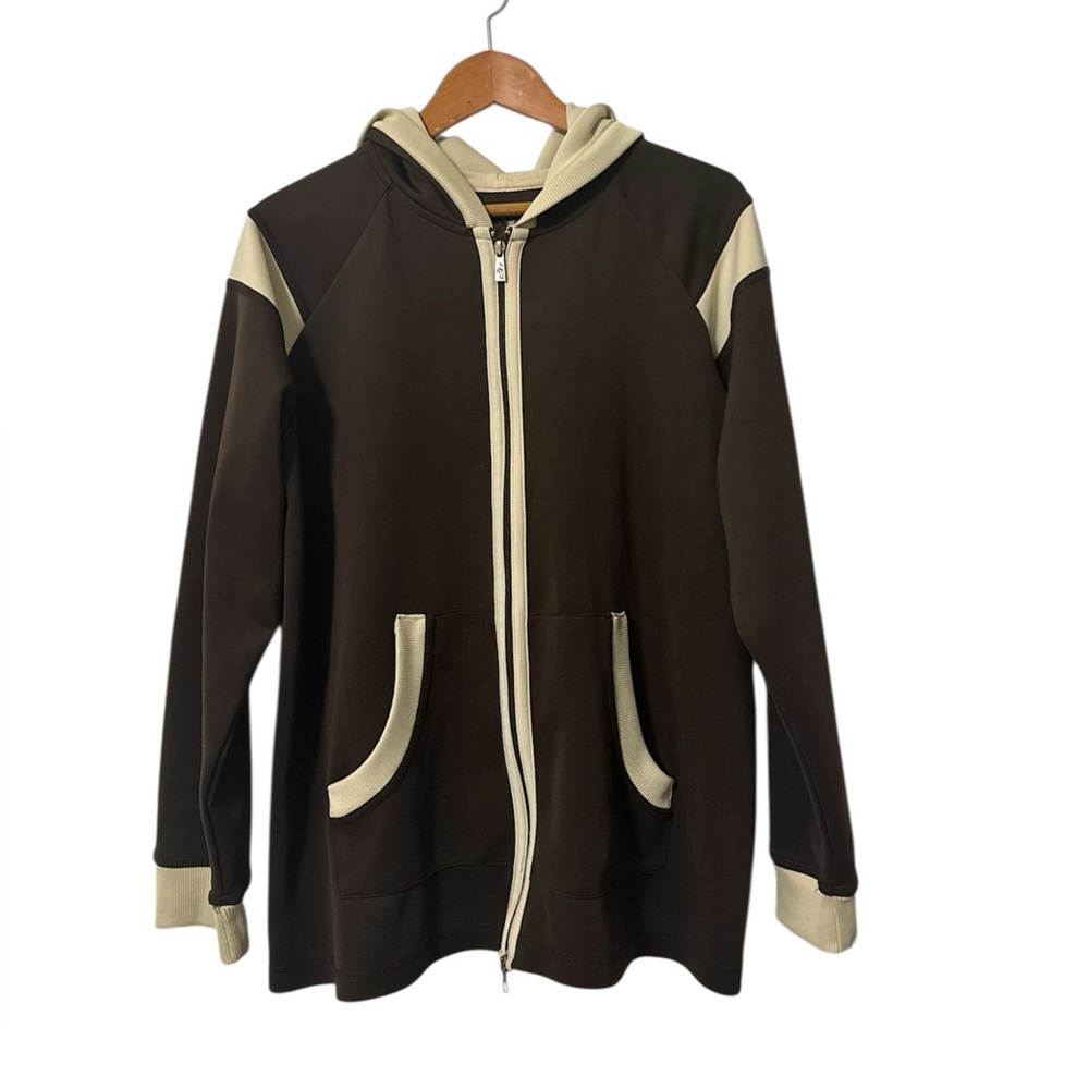 Vintage A/X Armani Exchange Brown and Cream Jacket size 18/20